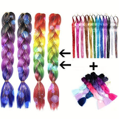 Colorful Jumbo Braiding Hair Extensions High Temperature Synthetic Fiber