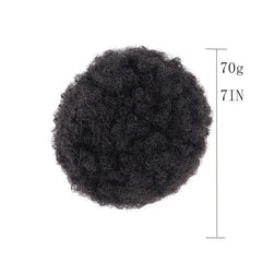 Short Afro Kinky Curly Hair Bun Puff Ponytail Extension