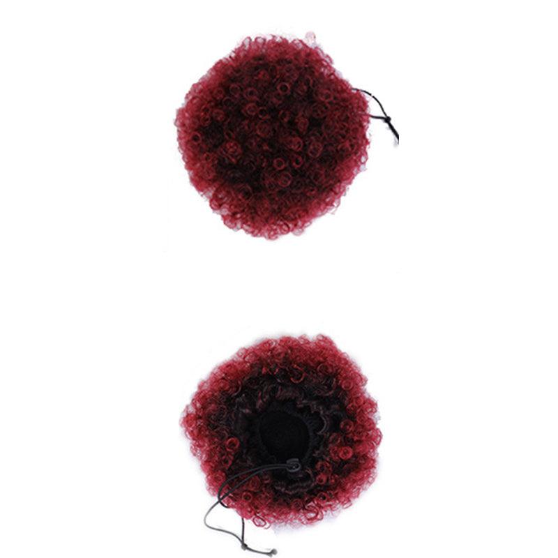 Short Afro Kinky Curly Hair Bun Puff Ponytail Extension