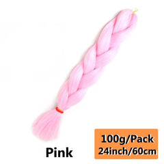 Jumbo Synthetic Braiding Hair Extensions for DIY Box Braids and Crochet Braids