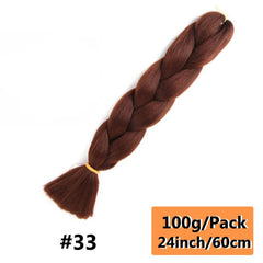 Jumbo Synthetic Braiding Hair Extensions for DIY Box Braids and Crochet Braids