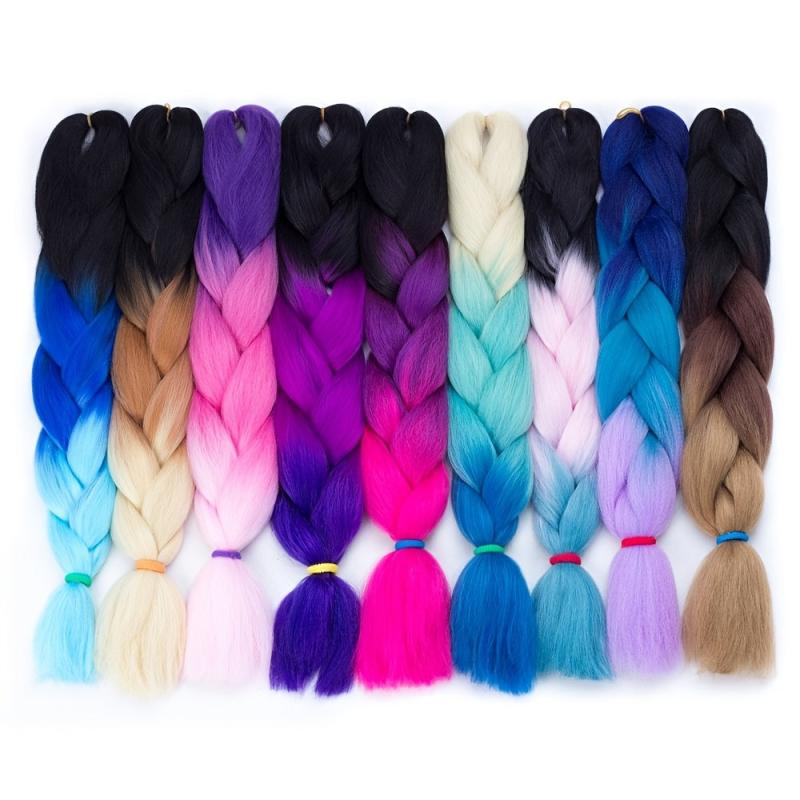 Jumbo Synthetic Braiding Hair Extensions for DIY Box Braids and Crochet Braids