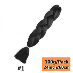 Jumbo Synthetic Braiding Hair Extensions for DIY Box Braids and Crochet Braids