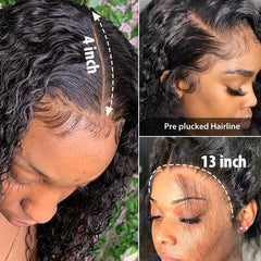 Brazilian Deep Wave Human Hair Wig - Natural Look