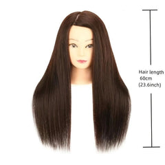 85 Real Hair Mannequin Training Head for Makeup Cosmetology Dolls