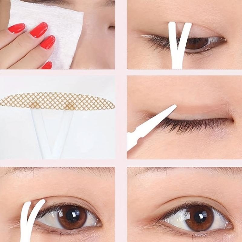 200Pcs Invisible Eyelid Sticker Lace Eye Lift Strips Double Eyelid Tape