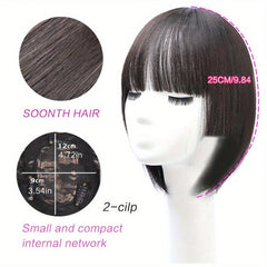 Topper With Bangs Synthetic Clip In Hair Pieces Natural Looking For Daily Use