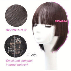 Topper With Bangs Synthetic Clip In Hair Pieces Natural Looking For Daily Use