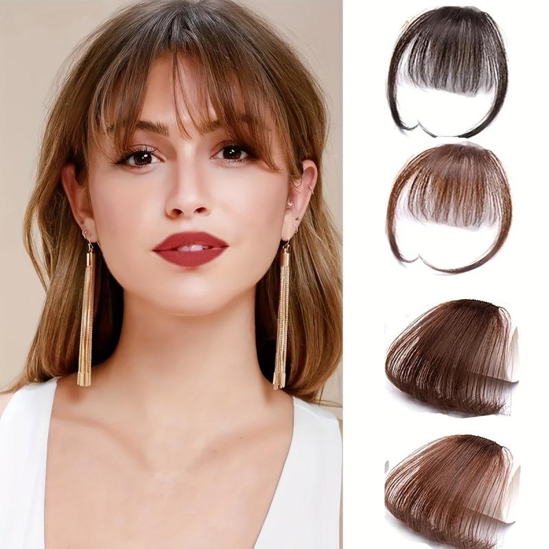 Clip In Bangs Synthetic Hair Extensions Wispy Bangs Fringe Hairpieces Air Bangs