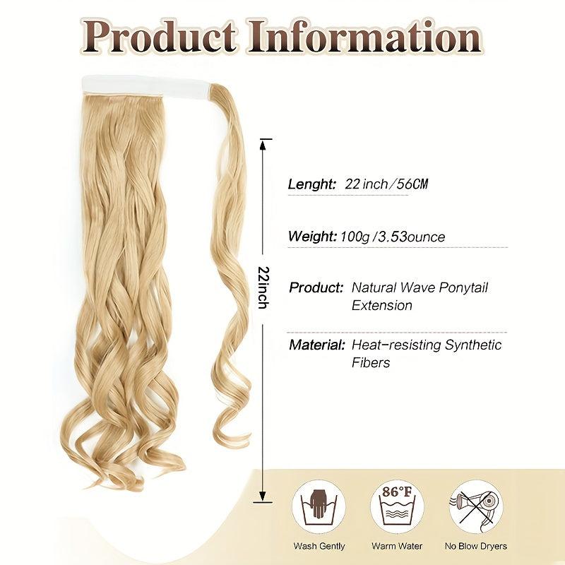 Long Wavy Clip In Ponytail Hair Extension High Puff Ponytail Hair Piece