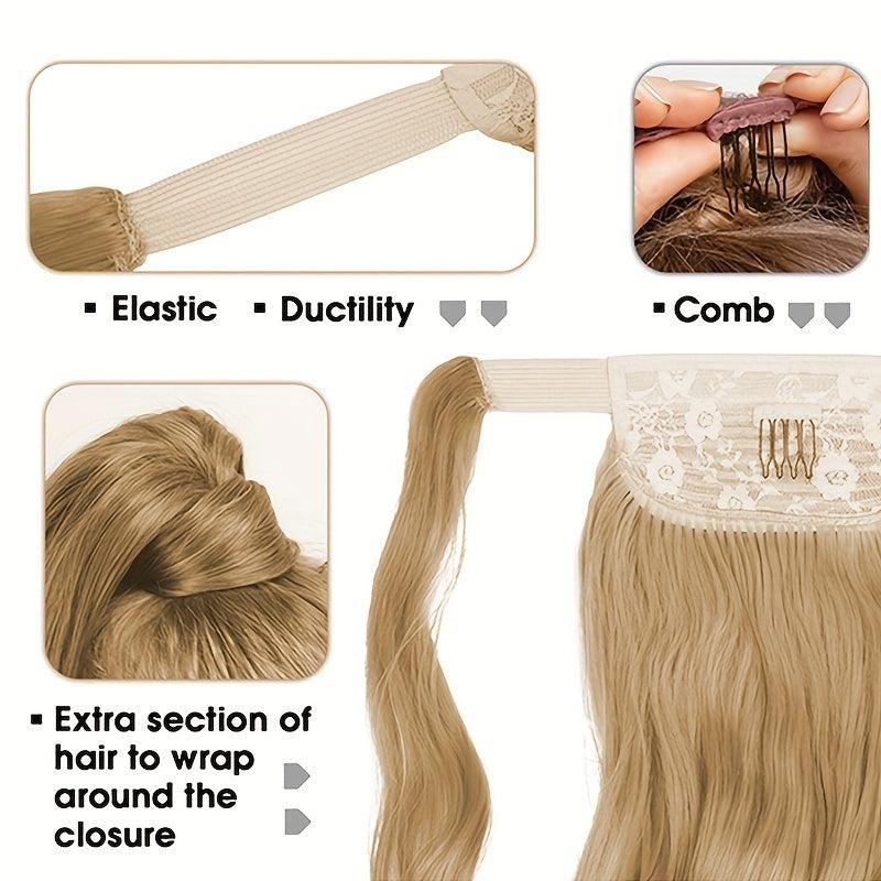 Long Wavy Clip In Ponytail Hair Extension High Puff Ponytail Hair Piece