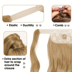 Long Wavy Clip In Ponytail Hair Extension High Puff Ponytail Hair Piece