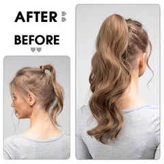 Long Wavy Clip In Ponytail Hair Extension High Puff Ponytail Hair Piece