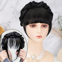 Clip In Air Bangs With Sideburns Headband Hair
