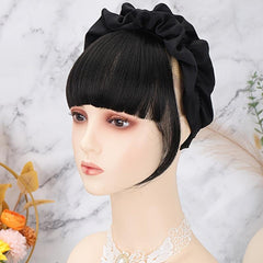 Clip In Air Bangs With Sideburns Headband Hair