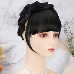 Clip In Air Bangs With Sideburns Headband Hair