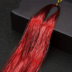 Colorful Hair Tinsel Fairy Kit 60-96 cm Extensions for Girls Women