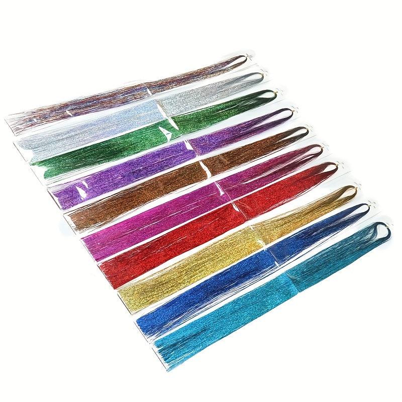 Colorful Hair Tinsel Fairy Kit 60-96 cm Extensions for Girls Women
