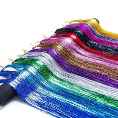 Colorful Hair Tinsel Fairy Kit 60-96 cm Extensions for Girls Women