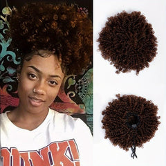 Afro Puff Kinky Curly Drawstring Ponytail Extension For Women