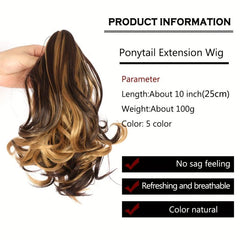 Short Curly Ponytail Hair Extension Clip In Synthetic Ponytail 25 4 Cm