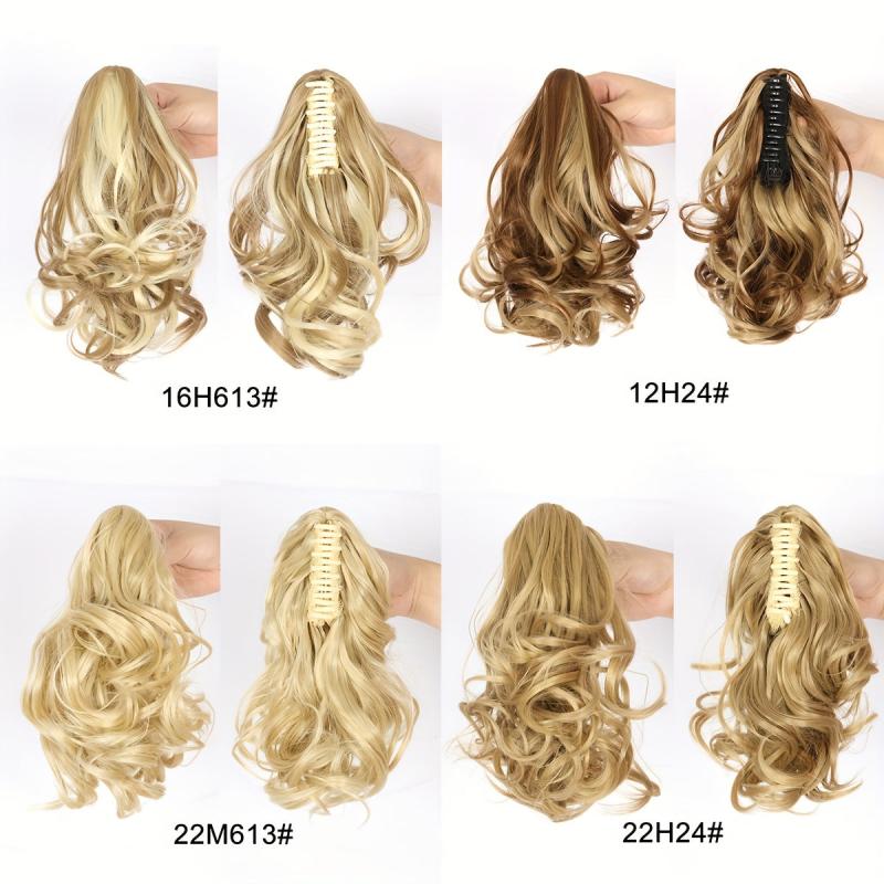 Short Curly Ponytail Hair Extension Clip In Synthetic Ponytail 25 4 Cm