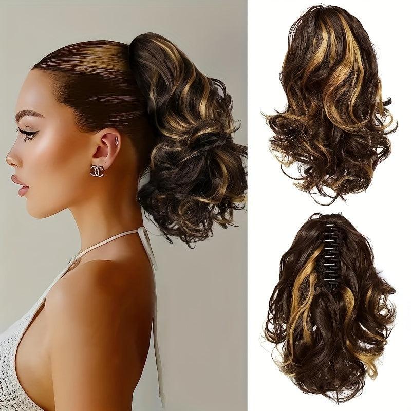 Short Curly Ponytail Hair Extension Clip In Synthetic Ponytail 25 4 Cm