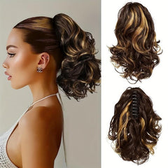 Short Curly Ponytail Hair Extension Clip In Synthetic Ponytail 25 4 Cm