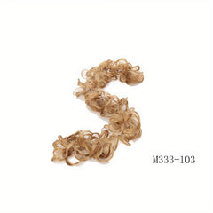 Curly Synthetic Hair Bun Scrunchie with Rubber Band Donut Hair Accessory