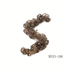 Curly Synthetic Hair Bun Scrunchie with Rubber Band Donut Hair Accessory