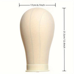 Canvas Wig Head Mannequin for Wig Making and Display