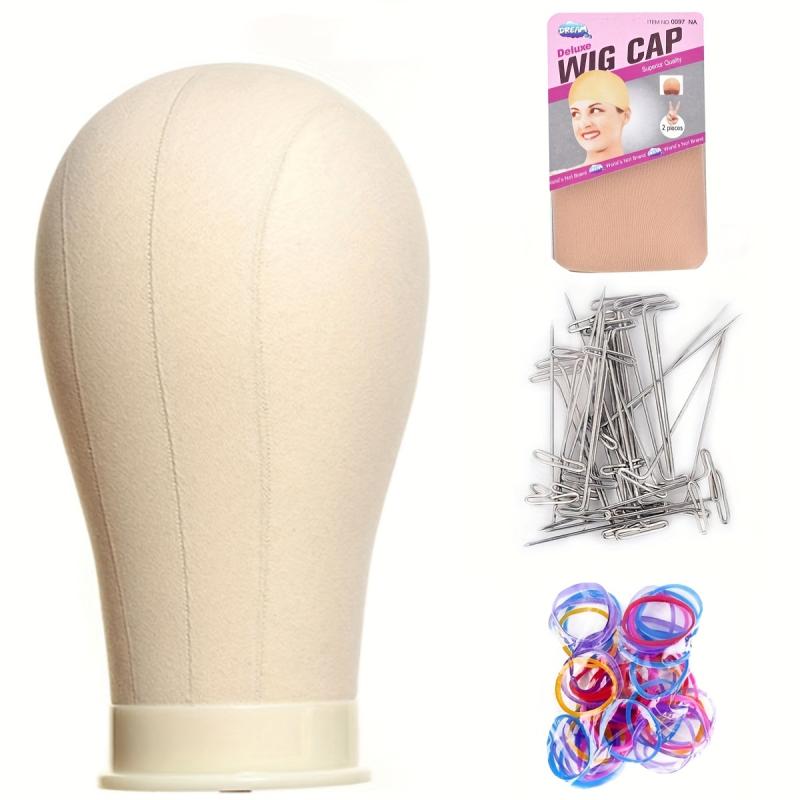 Canvas Wig Head Mannequin for Wig Making and Display