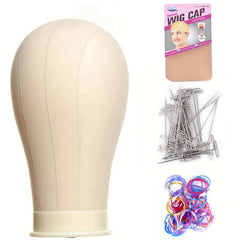 Canvas Wig Head Mannequin for Wig Making and Display