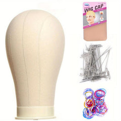 Canvas Wig Head Mannequin for Wig Making and Display