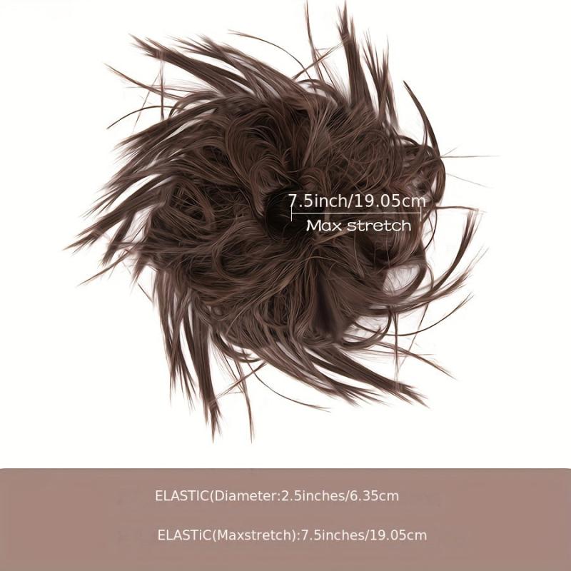 Short Curly Hair Bun Elastic Donut Scrunchie Chignon Bun