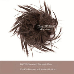 Short Curly Hair Bun Elastic Donut Scrunchie Chignon Bun