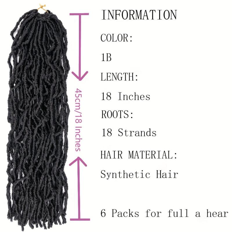 Soft Locs Crochet Hair Extensions 45-72 cm 1 Pack Goddess Crochet Hair