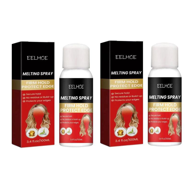 2 Pcs Wig Adhesive Spray Hair Curtain Hairline Easy Dry Skin Safe Spray