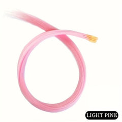 10 Strands Rainbow Hair Extensions DIY Heat Resistant Colorful Synthetic Hair