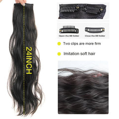 Long Wavy Clip In Hair Extensions for Women - Volume & Style
