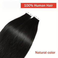 20pcs 1 Pack Straight Human Hair Tape In Extensions 40 66 04cm Natural 1B