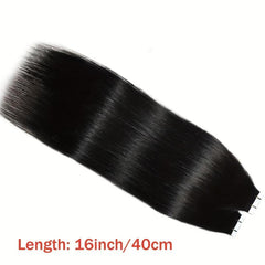 20pcs 1 Pack Straight Human Hair Tape In Extensions 40 66 04cm Natural 1B