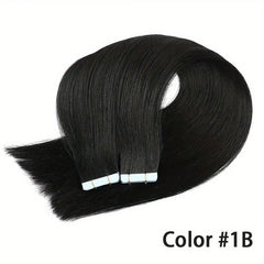 20pcs 1 Pack Straight Human Hair Tape In Extensions 40 66 04cm Natural 1B