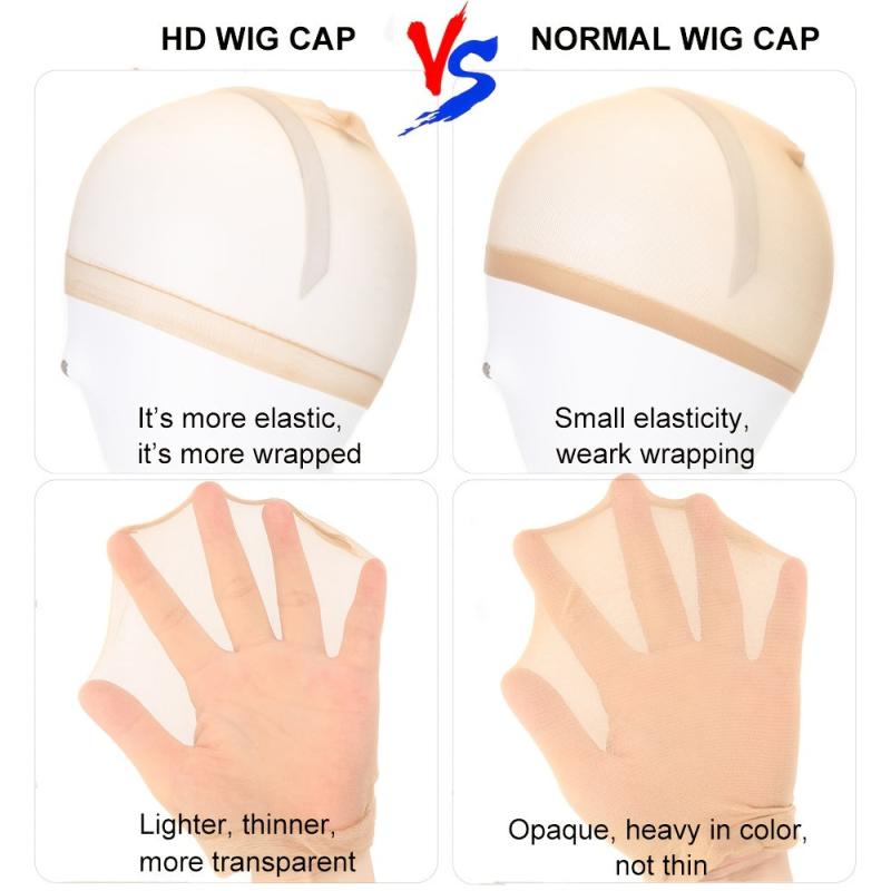Invisible Hd Wig Cap Thin Stocking Cap Nylon Stretch Mesh Hair Net