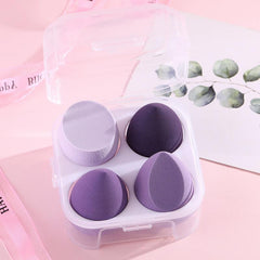 4 pcs Flawless Beauty Eggs Transparent Box for Makeup Organizing