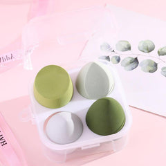4 pcs Flawless Beauty Eggs Transparent Box for Makeup Organizing