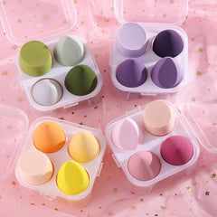 4 pcs Flawless Beauty Eggs Transparent Box for Makeup Organizing