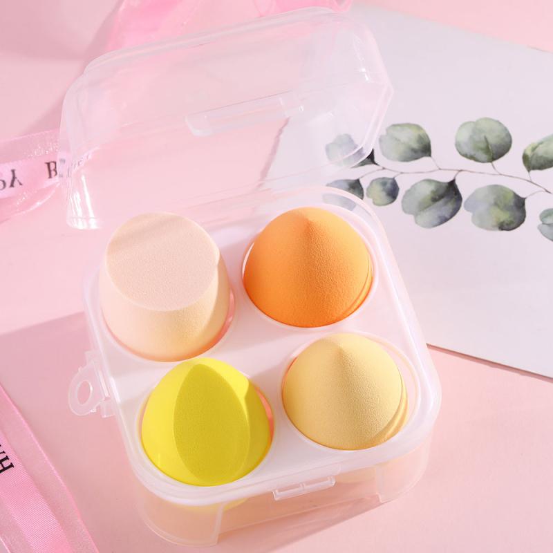 4 pcs Flawless Beauty Eggs Transparent Box for Makeup Organizing