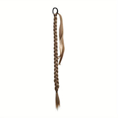Long Braided Ponytail with Elastic Hair Rope Synthetic Hair Extensions