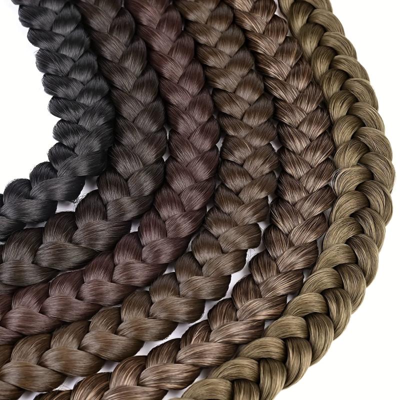 Long Braided Ponytail with Elastic Hair Rope Synthetic Hair Extensions